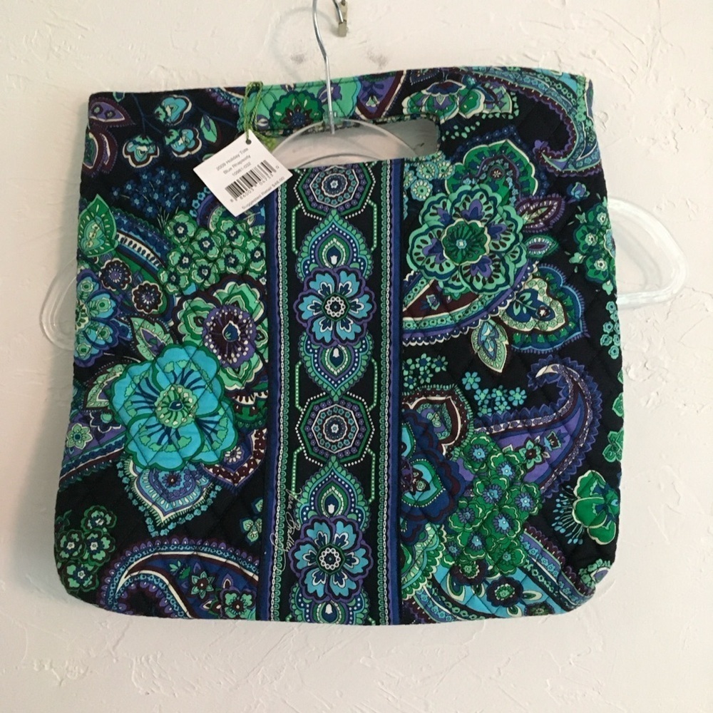 Vera Bradley Small Tote Black Green Quilted